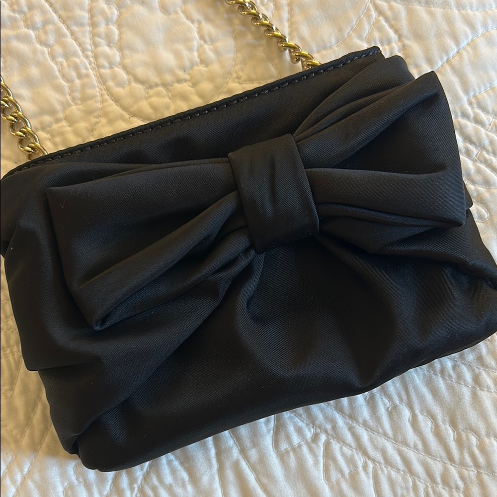 Kate Spade Black and Gold Wristlet Clutch